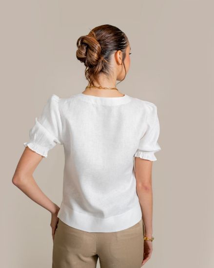 Imagen de Camisa Aurelia Lino Blanco